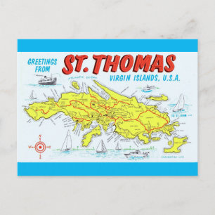 Postale Carte des Îles Vierges de St. Thomas