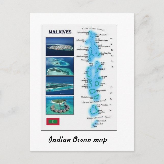 Postale Carte des Maldives (Devant)