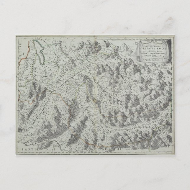 Postale Carte des montagnes (Devant)