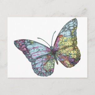 Postale Carte des papillons vintages