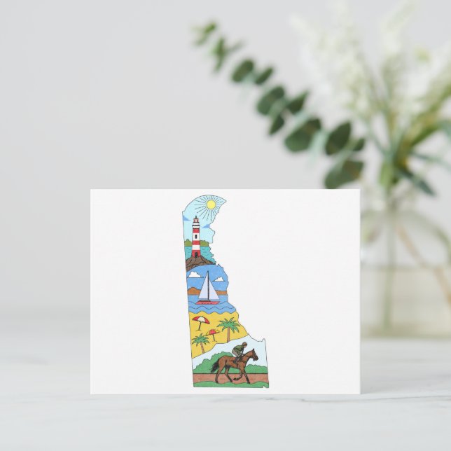 Postale Carte Des Parcs Nationaux De La Plage Maritime Du  (Debout devant)