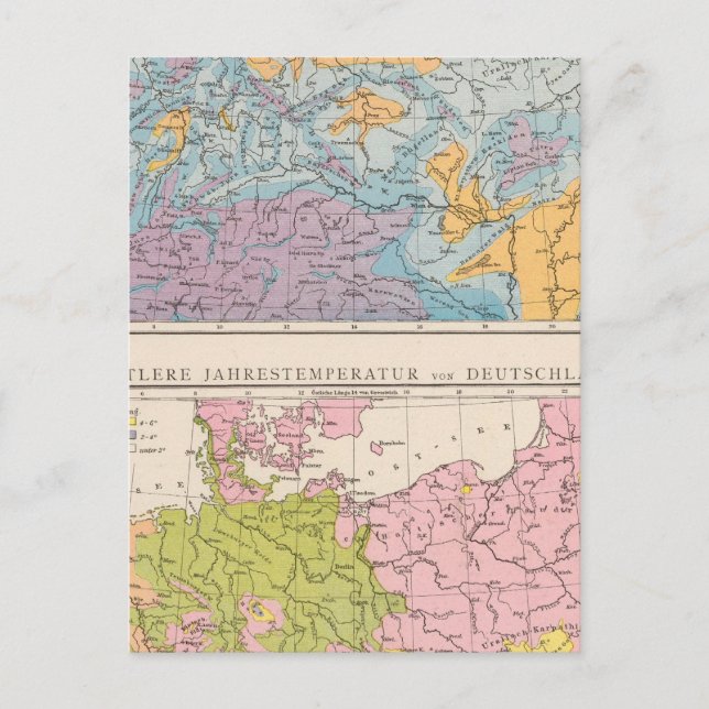 Postale Carte des pluies allemandes (Devant)
