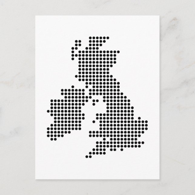 Postale Carte des points Uk (Devant)