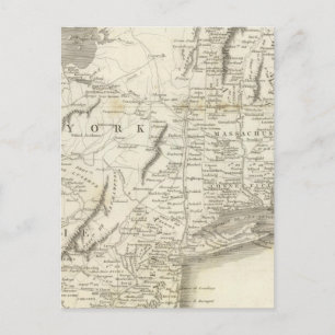 Postale Carte des provinces des États-Unis