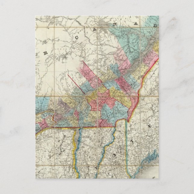 Postale Carte Des Provinces Du Canada (Devant)