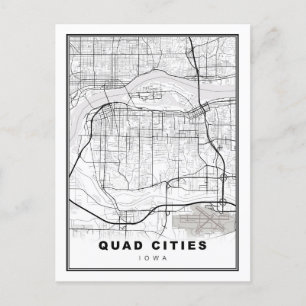 Postale Carte des Quad Cities