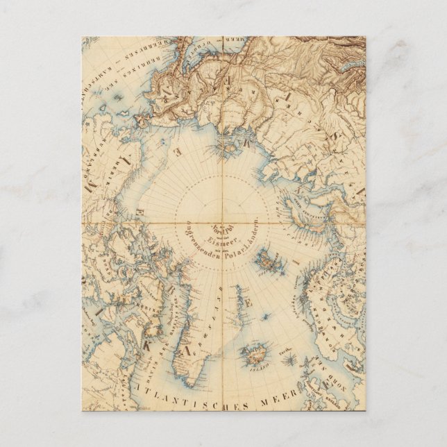 Postale Carte des régions arctiques et adjacentes (1855) (Devant)