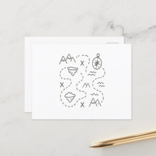 Postale Carte des trésors de Little Explorer