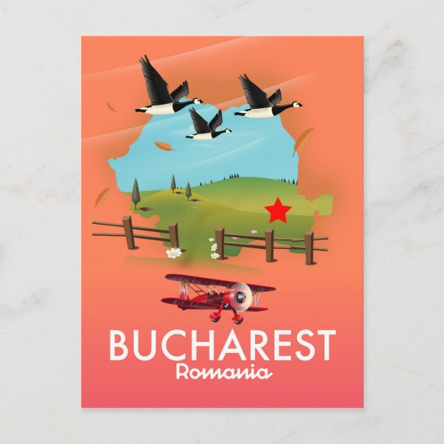 Postale Carte des vacances de Bucarest Roumanie (Devant)