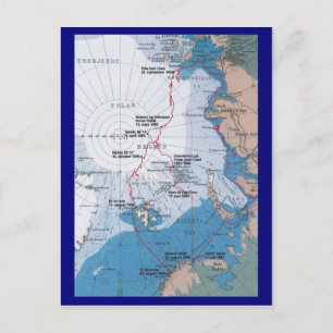 Postale Carte des voyages de Nansen