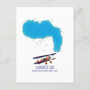 Postale Carte des walests du phare du lac Llangorse Brecon
