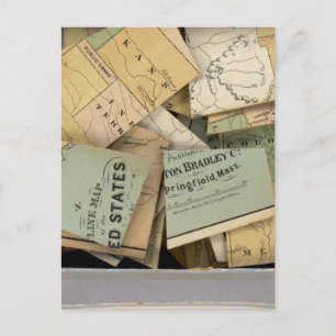 Postale Carte détaillée, États-Unis d'Amérique