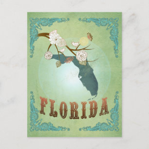 Postale Carte d'état de Floride Vintage moderne - Sage Gre