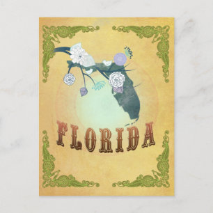 Postale Carte d'état de Floride vintage - Passion Fruit Ja