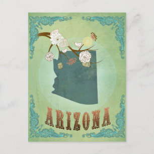 Postale Carte d'état de l'Arizona - Vert