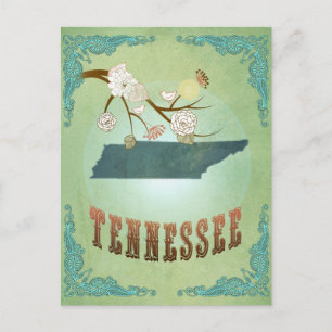 Postale Carte d'état du Tennessee - Vert