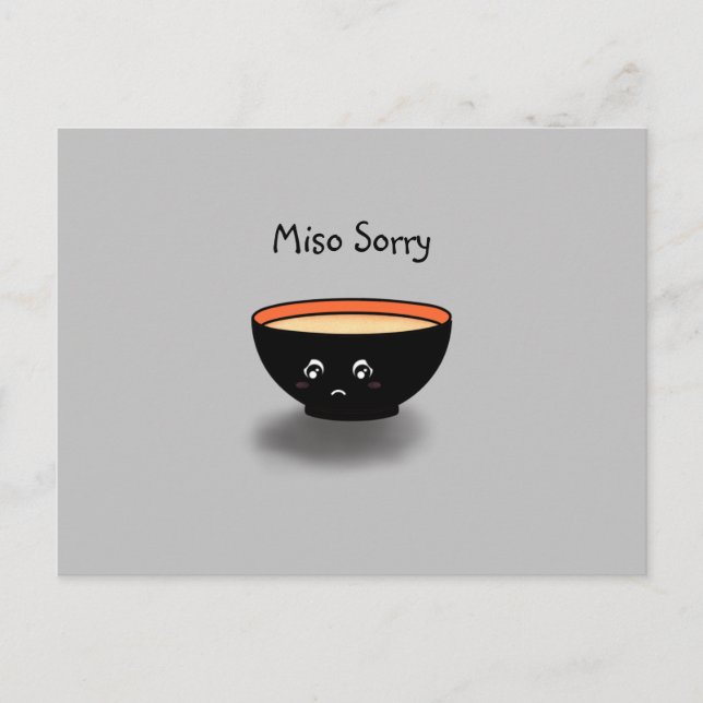 Postale Carte d'excuses "Miso Désolé" (Devant)
