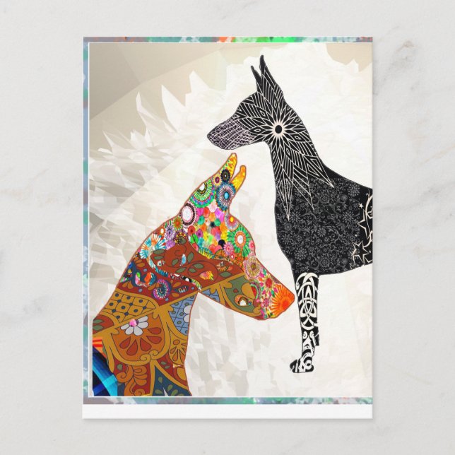 Postale Carte d'expression Doberman (Devant)