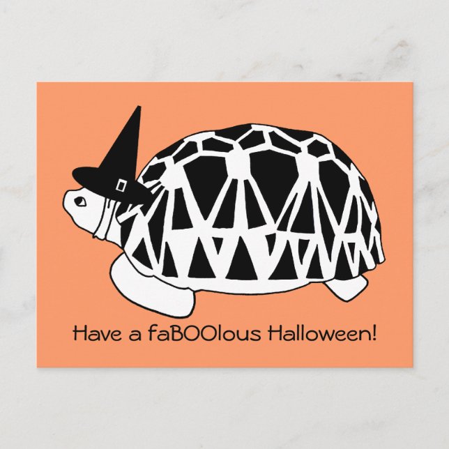 Postale Carte d'Halloween de sorcière étoile birmane (bw) (Devant)