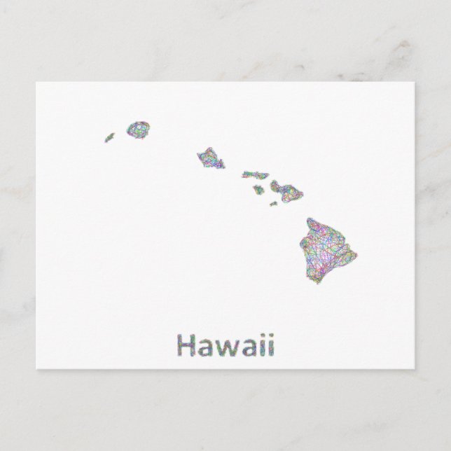 Postale Carte d'Hawaï (Devant)