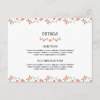 Carte d'hébergement mariage