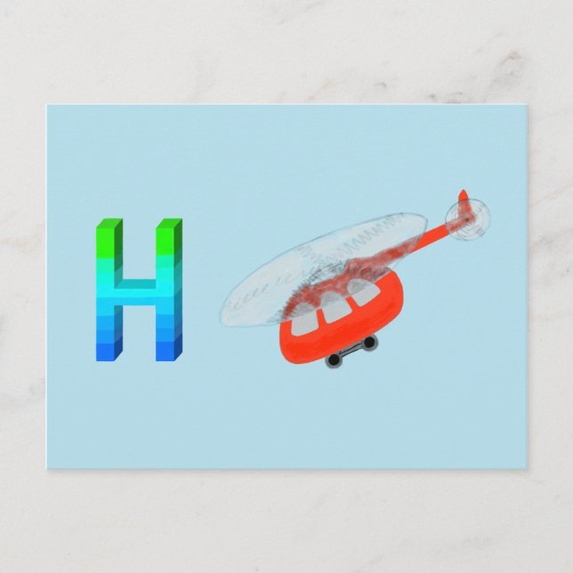 Postale Carte d'hélicoptère (Devant)