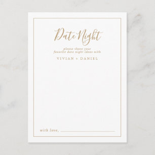 Postale Carte d'idées minimaliste de la date d'or