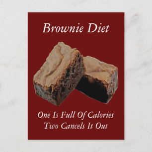 Postale Carte Diète Brownie