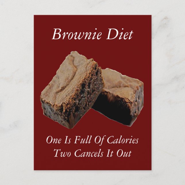 Postale Carte Diète Brownie (Devant)