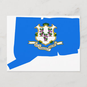 Postale Carte d'indicateur Connecticut