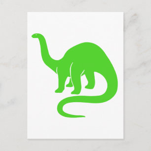 Postale Carte Dinosaure Vert clair