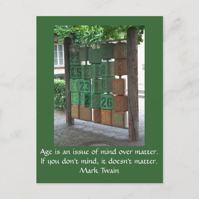 Postale Carte d'inspiration : Citation d'âge (Devant)