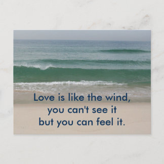 Postale Carte d'inspiration : L'amour est comme le vent
