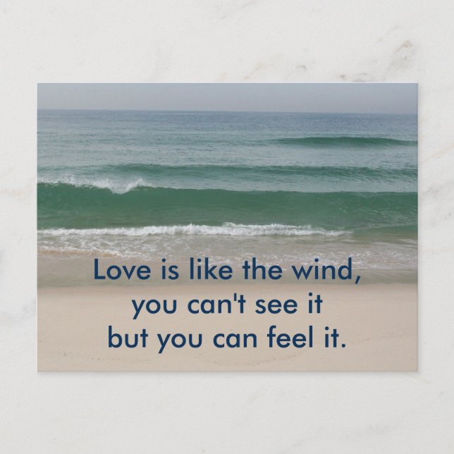 Postale Carte d'inspiration : L'amour est comme le vent (Devant)