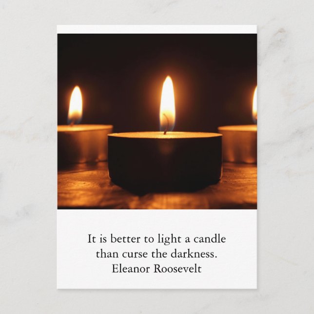 Postale Carte d'inspiration : lumière dans l'obscurité (Devant)