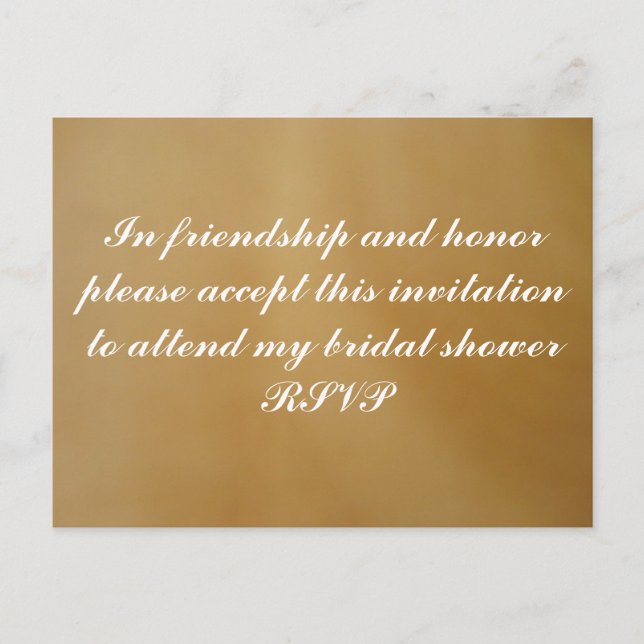 Postale Carte d'invitation à une fête prénuptiale (Devant)