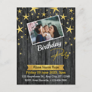 Postale Carte d'invitation d'anniversaire standard