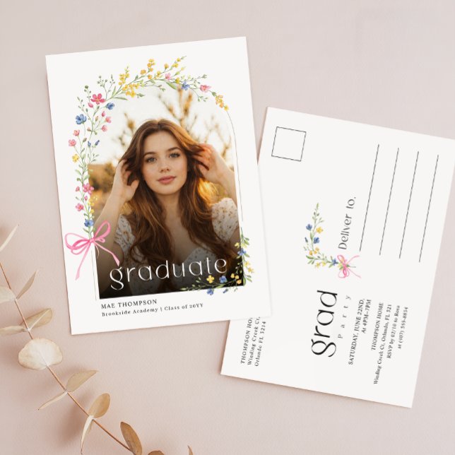 Postale Carte d'invitation de fête de remise des diplômes  (Créateur téléchargé)