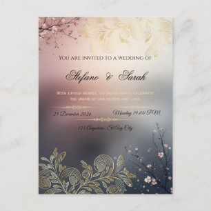 Postale Carte d'invitation de mariage
