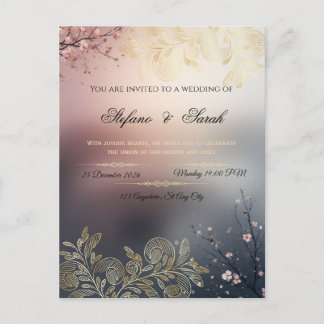 Postale Carte d'invitation de mariage