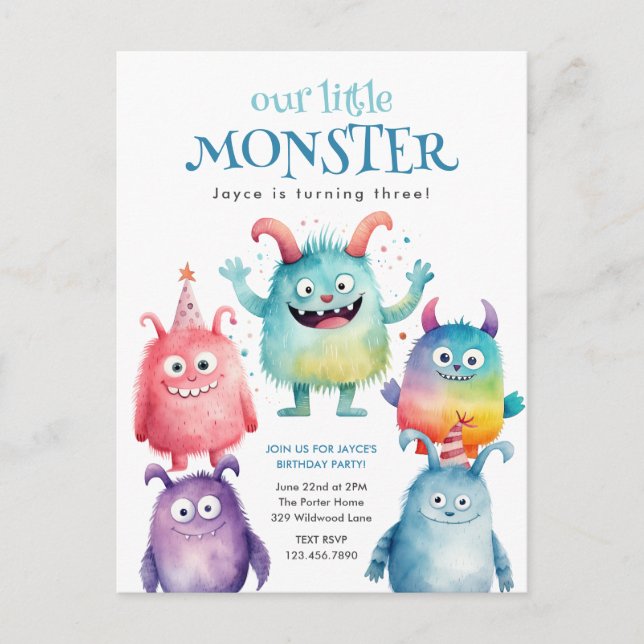 Postale Carte d'invitation pour l'anniversaire des enfants (Devant)