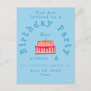Postale Carte d'invitation pour l'anniversaire d'un garçon