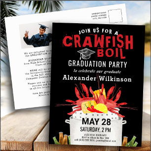 Postale Carte d'invitation pour une fête de graduation et 