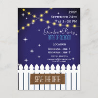 Carte d'invitation pour une garden-party