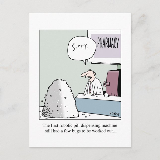 Postale Carte distributeur automatique de pilules (Devant)