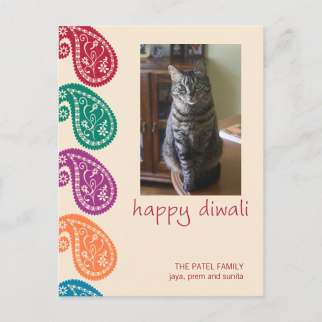 Postale Carte Diwali (Devant)