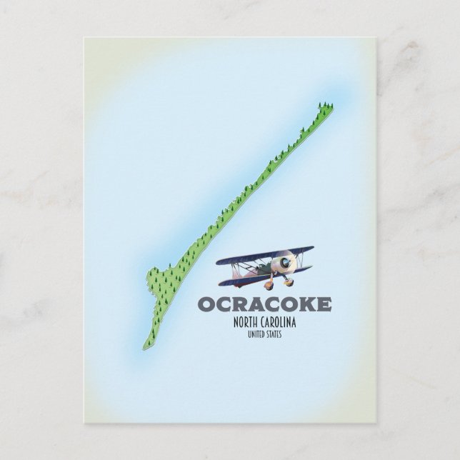 Postale Carte d'Ocracoke Caroline du Nord États-Unis (Devant)