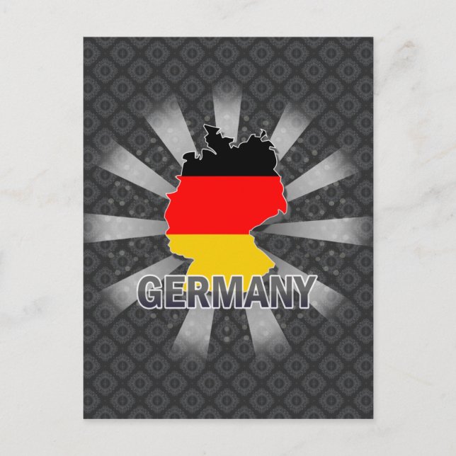 Postale Carte Drapeau Allemagne 2.0 (Devant)