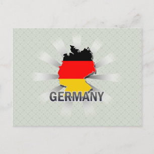 Postale Carte Drapeau Allemagne 2.0