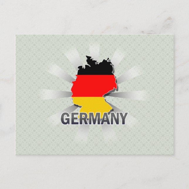 Postale Carte Drapeau Allemagne 2.0 (Devant)